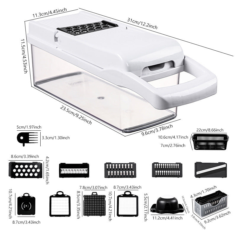 Multi-Functional Vegetable Chopper & Slicer Set – (15, 19, 22, or 26-Piece Sets Available)