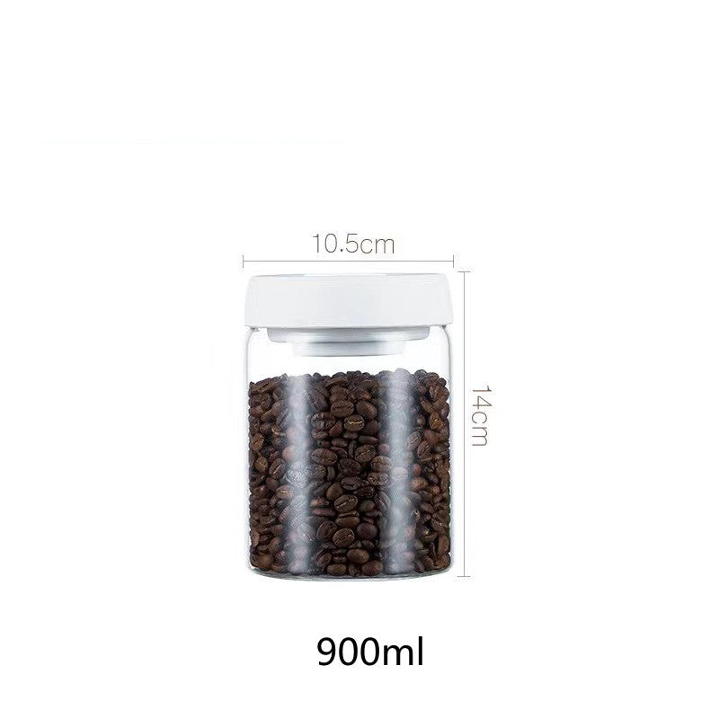 Premium Vacuum Sealed Glass Canister - Airtight Food Storage Jar