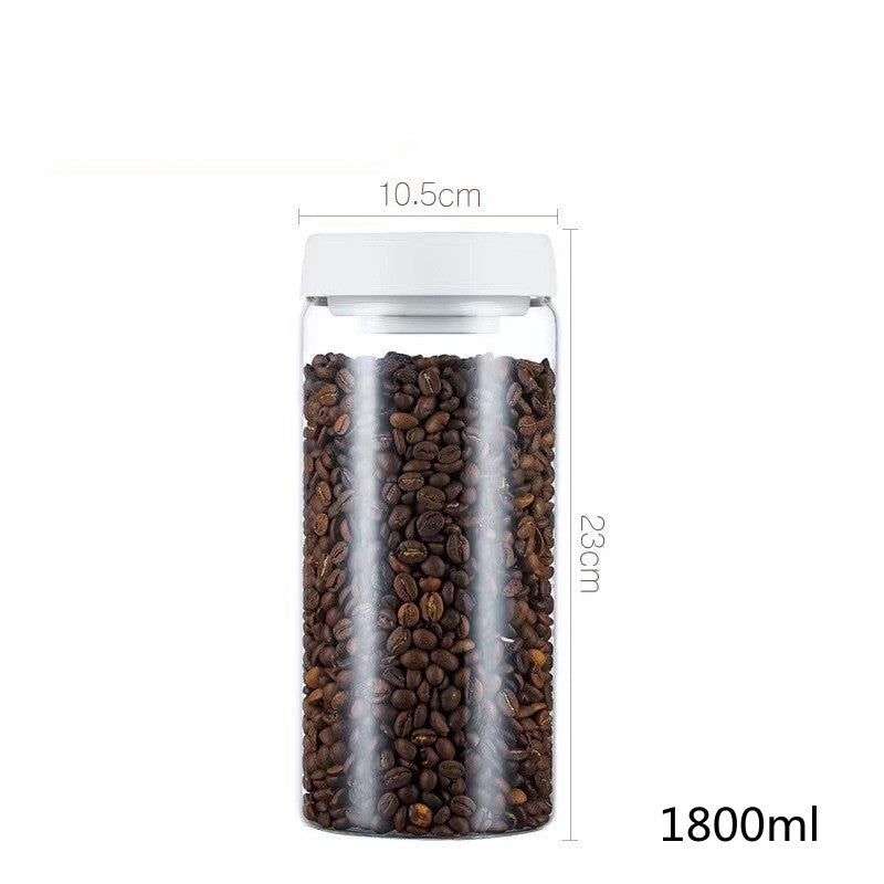 Premium Vacuum Sealed Glass Canister - Airtight Food Storage Jar