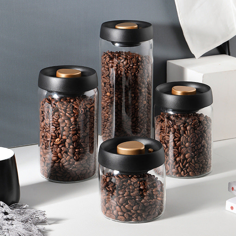 Premium Vacuum Sealed Glass Canister - Airtight Food Storage Jar