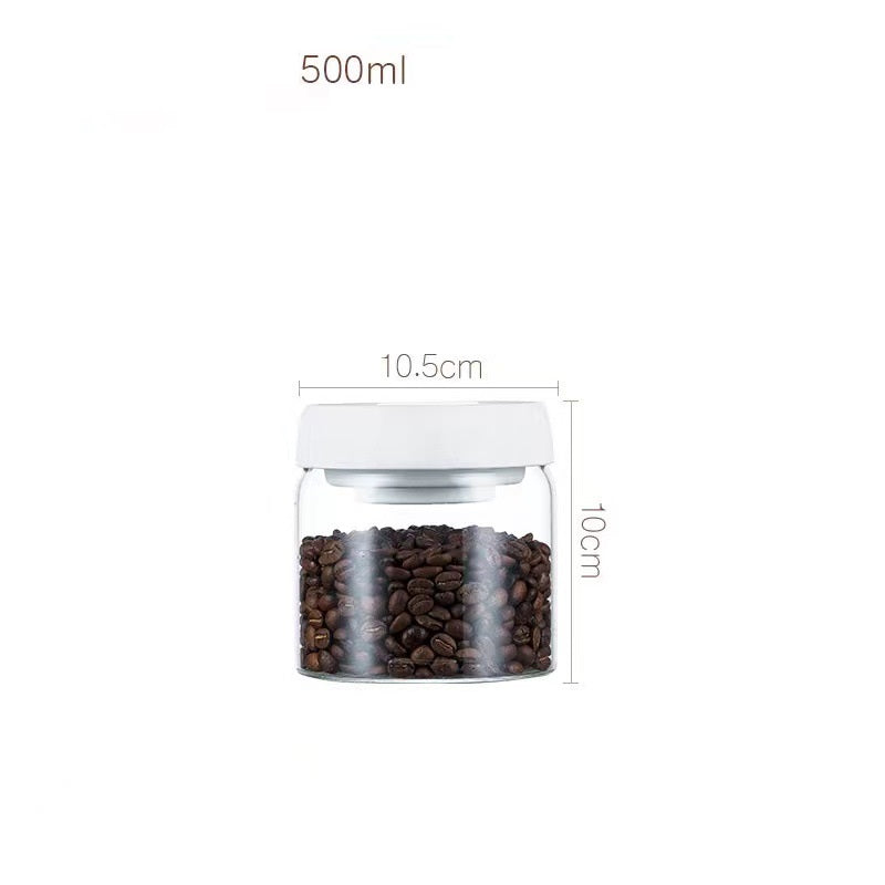 Premium Vacuum Sealed Glass Canister - Airtight Food Storage Jar