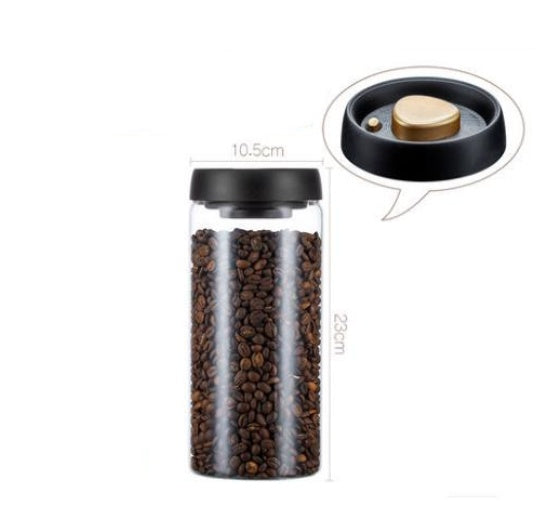 Premium Vacuum Sealed Glass Canister - Airtight Food Storage Jar